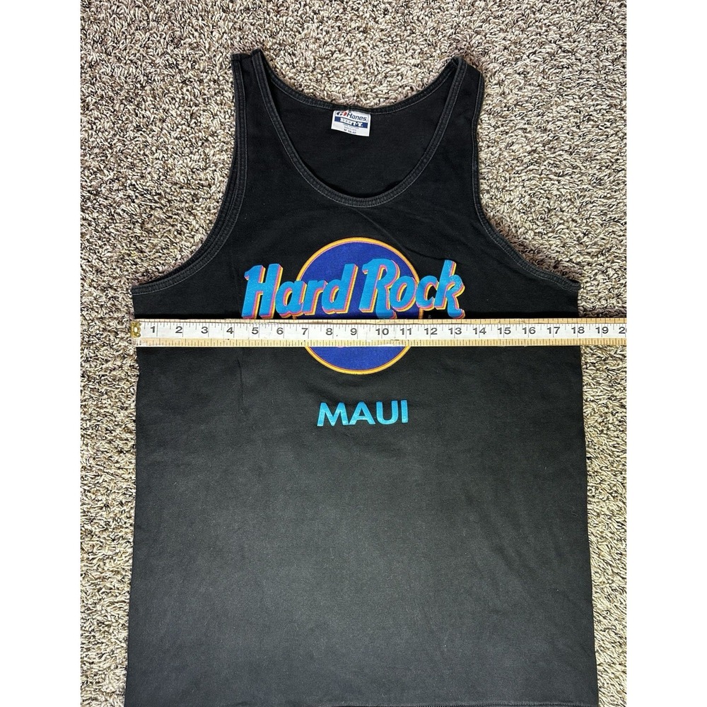 Vintage 90s Hard Rock Cafe Maui Shirt Adult Medium Hawaii Tank Top Black USA - Picture 3 of 5